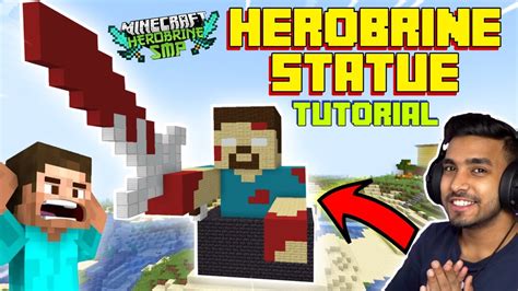 How To Make Herobrine Staute In Minecraft Herobrine Smp Statue