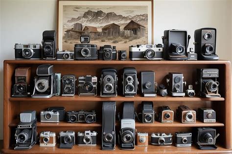 Premium Photo | Vintage Camera Collection Display