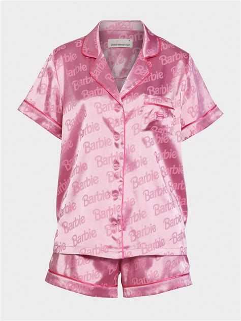 Barbie Chic Satin Pj Set Multi Peter Alexander Online Satin Pj Set