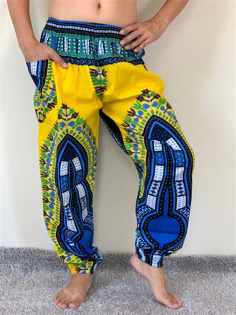 Dk0032 African Print Dashiki Pants Cotton Aladdin Yoga Harem Etsy