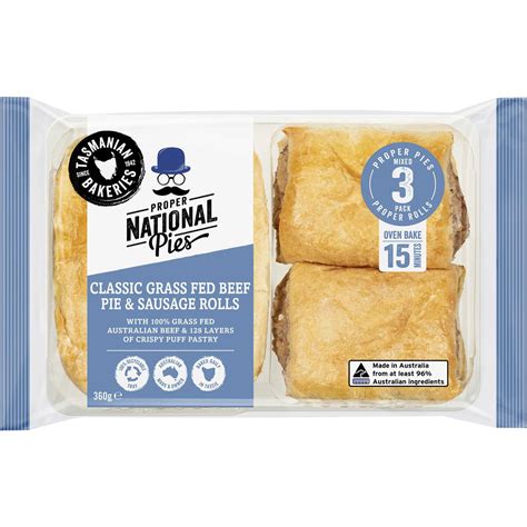 National Pies Classic Beef Pie And Sausage Rolls 360g Woolworths