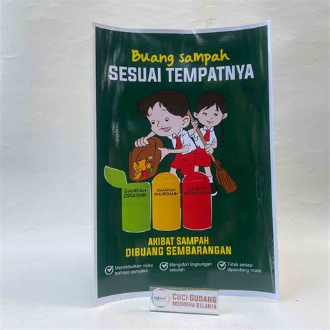 Jual Poster Sekolah Poster Buang Sampah Sesuai Tempatnya Poster