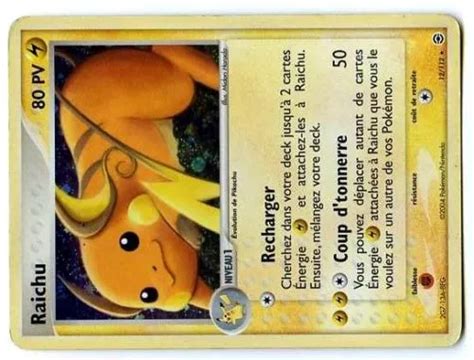 Raichu Ex Rouge Feu Vert Feuille Carte Pokemon