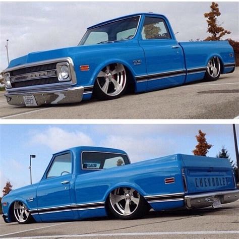 Blue Bagged Trucks Lowered Trucks C10 Trucks Hot Rod Trucks Pickup