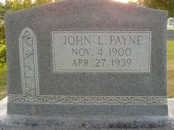 John L. Payne (1900-1939) - Mémorial Find a Grave