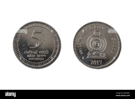 A Close Up Image Of A Sri Lankan Five Rupee Coins Stock Photo Alamy