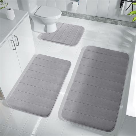 Tupukom 3 Pcs Super Absorbent Quick Dry Bathroom Floor Mats,Bath Mat ...