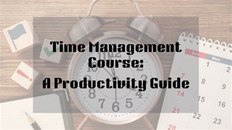 Time Management Course A Productivity Guide Elh Hr4sight