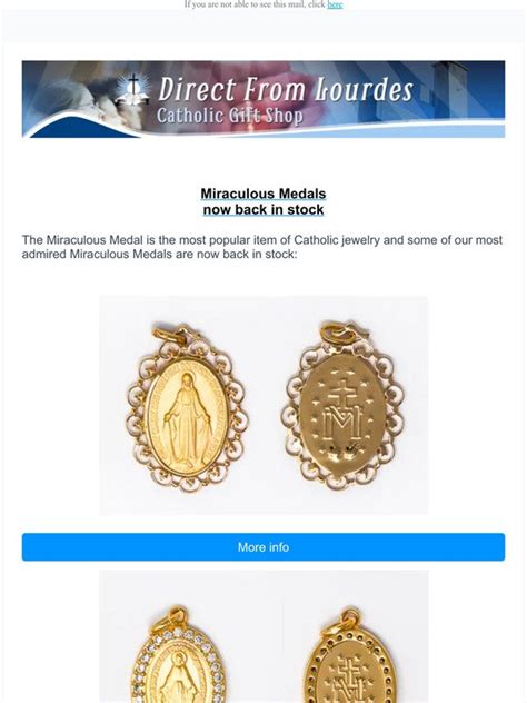 Catholic Gift Shop Ltd Miraculous Medals Now Back In Stock Milled