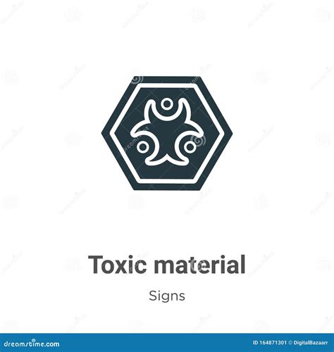 Icono De Vector De Material Tóxico Sobre Fondo Blanco Símbolo De Icono De Material Tóxico