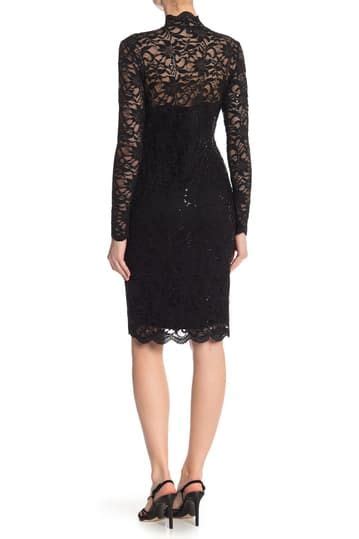 Marina Scalloped Sequined Lace Sheath Dress Nordstrom Rack Long