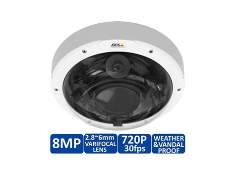 Axis P3707 Pe 8mp 360 Degree Multi Sensor Dome Ip Security Camera Ma