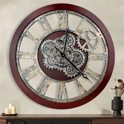 Hoibai Large Wall Clock Wall Clocks For Living Room Decor 30 Inch Farmhouse Vintage Rustic