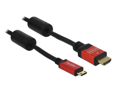 Cablu Hdmi La Mini Hdmi C Premium 5m Delock 84338