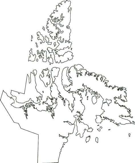 Nunavut Canada Outline Map