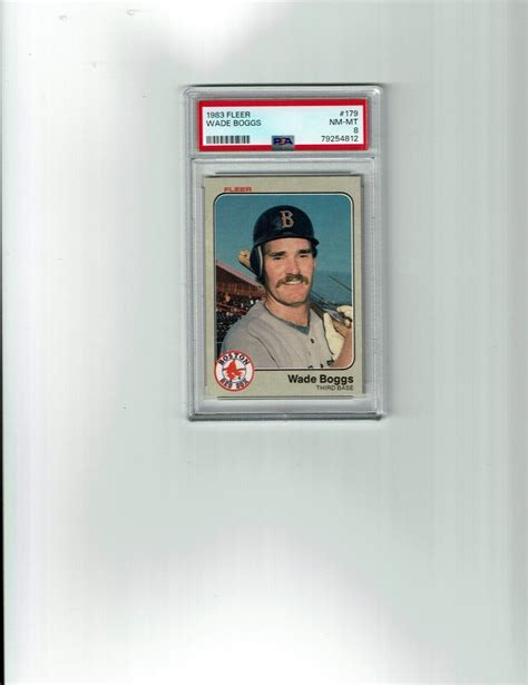 Fleer Wade Boggs Rookie Baseball Card Psa Graded Nm Mt Hall Of