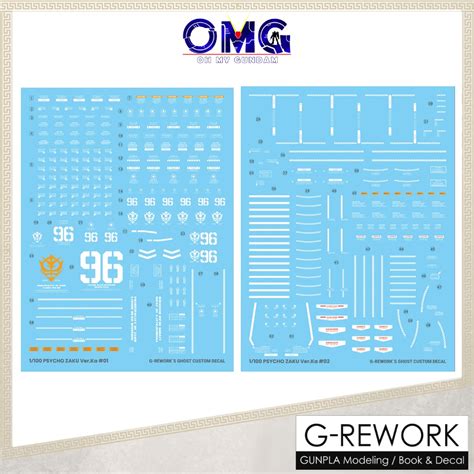 G Rework Mg Psycho Zaku Ver Ka Gundam Thunderbolt Water Decal Cd