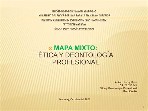 Mapa Mixto Ética y Deontología Profesional Jimmy Mass PPT