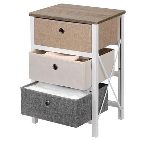 MDF Nightstands with removable Storage Bins , Bedroom Storage Drawer Dresser Organizer | Walmart ...