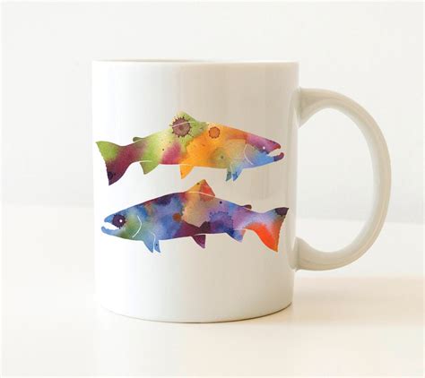 Rainbow Trout Mug Fishing T Rainbow Trout Fish Etsy Uk