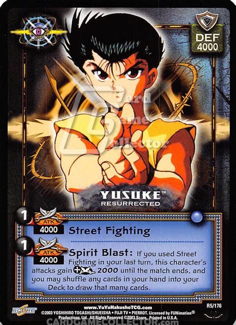 Yusuke Resurrected Yu Yu Hakusho Tcg