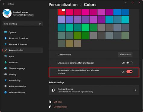 How To Enable Or Disable Window Borders Color In Windows 11 Or 10