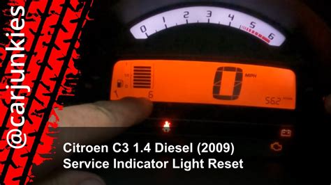 Citroen C3 14 Diesel 2009 Service Indicator Light Reset Youtube