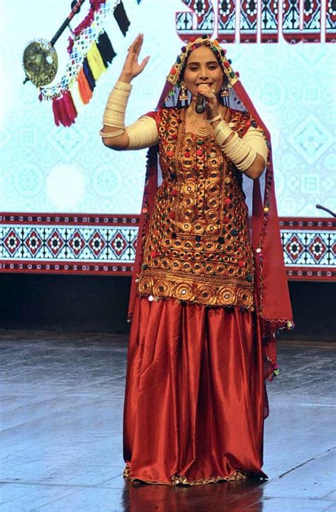 Folk Singer Performing On The Stage During Sindhi Cultural Night