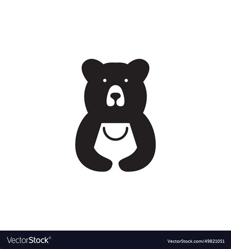 Bear cute icon logo design Royalty Free Vector Image