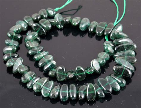 Rare Emerald Green Apatite 6x10mm Freeform Oval Beads