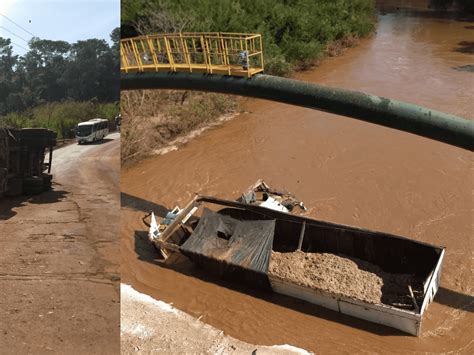 Motorista desaparece após caminhão cair de ponte na região de Ribeirão