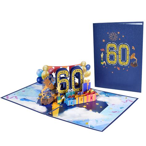 Buy Greeting Art 60th Birthday Pop Up Card Happy 60th Birthday Card