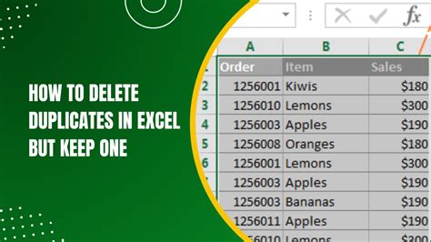 How To Delete Duplicates In Excel But Keep One A Comprehensive Guide Earn And Excel