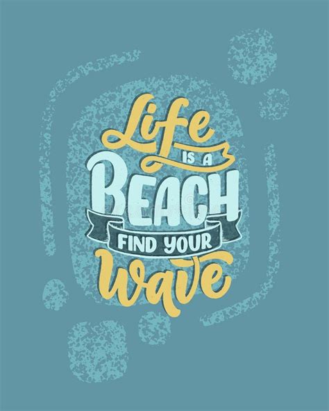 Hand Drawn Lettering Composition About Summer Funny Season Slogan