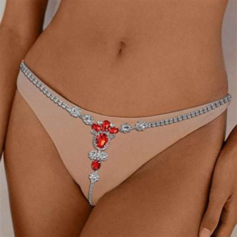 Sethain Boho Strass Unterw Sche Kette Silber Kristall Tanga H Schen