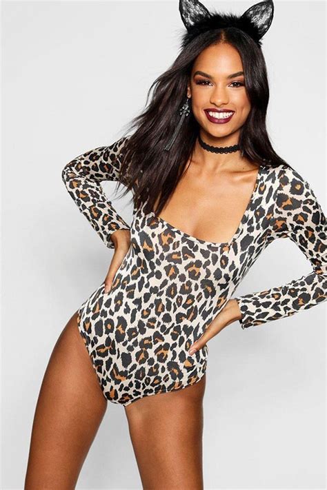 Hualong Sexy Women Long Sleeve Leopard Print Bodysuit Online Store