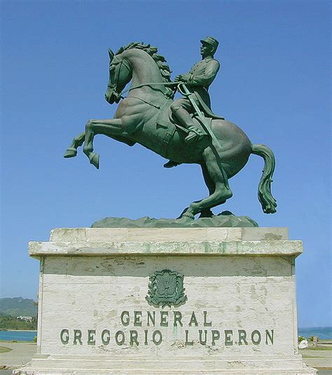 Equestrian statue of Gregorio Luperón in Santiago Dominican Republic