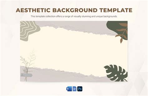 Aesthetic Background Word Template in Word, Illustrator, Photoshop, PPT ...