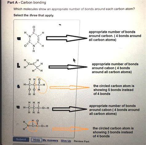 Which Molecules Show An Appropriate Number Of Bonds Around Each Carbon