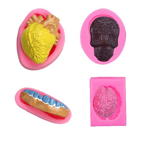 Cestony Funny Halloween Silicone Molds For Diy Cake Fondant Biscuit