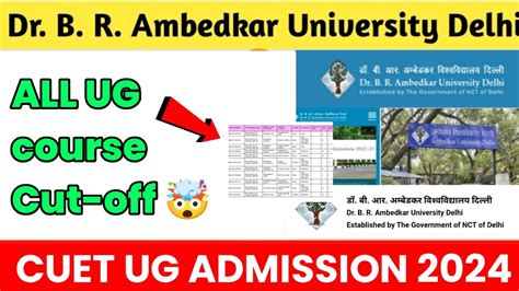 Ambedkar University Delhi Cuet Ug Cut Off University Delhi