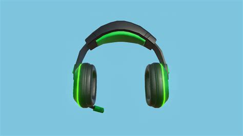 Headset 02 - Green Black 3D Model by gsommer