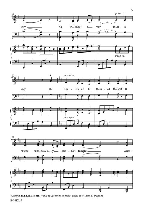 God Will Make A Way Satb By Don Moen Arr Jw Pepper Sheet Music