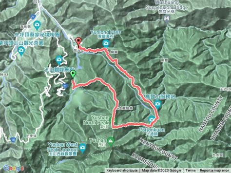 對關上玉山北稜下玉北東稜接八通關出東埔樂樂北北東東縱走 高階探勘艱難地形 健行筆記