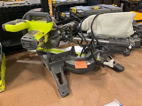 RYOBI 15 10 In Corded Sliding Compound Miter Saw Used Metzger