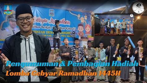 Puncak Gebyar Ramadhan H M Pemdes Sindangheula Youtube