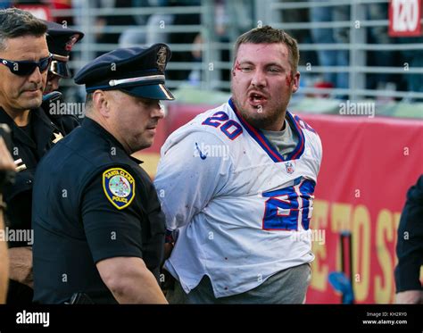 Santa Clara, CA. 12th Nov, 2017. A New York Giants fan fights with ...