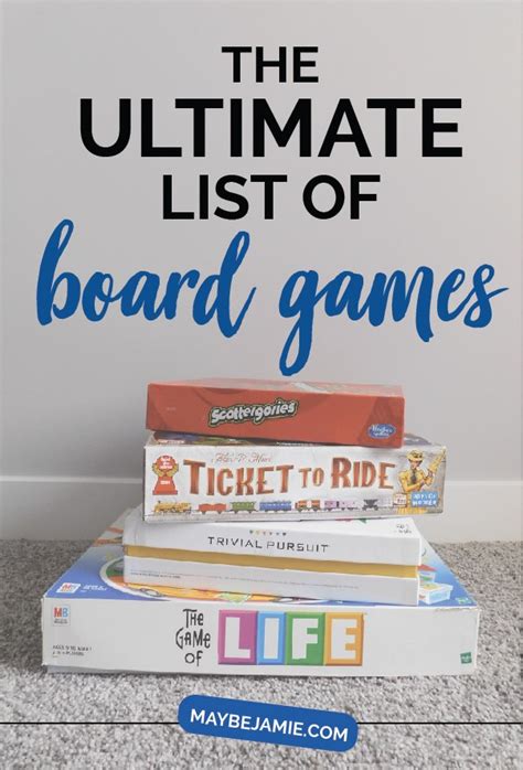 Ultimate List of Board Games For A Game Night | Maybe Jamie