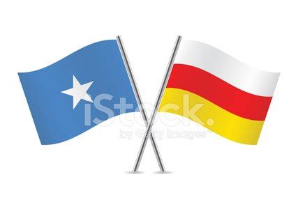 South Ossetia And Somalia Flags Vector Stock Vector Royalty Free