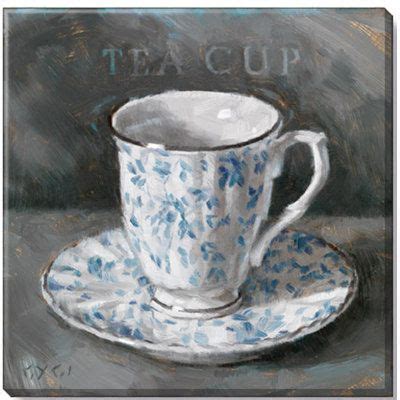 Darren Gygi Home Collection Blue Toile Teacup Giclee By Darren Gygi